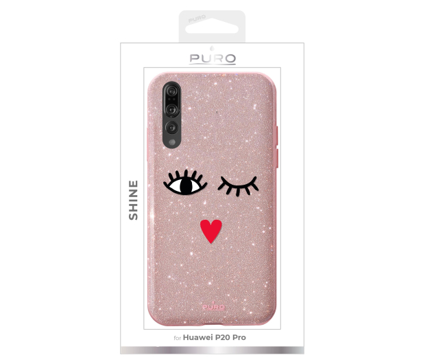 Etui Glitter EYES Shine Cover do Huawei P 20 różowe złoto - 1383984 - zdjęcie 2
